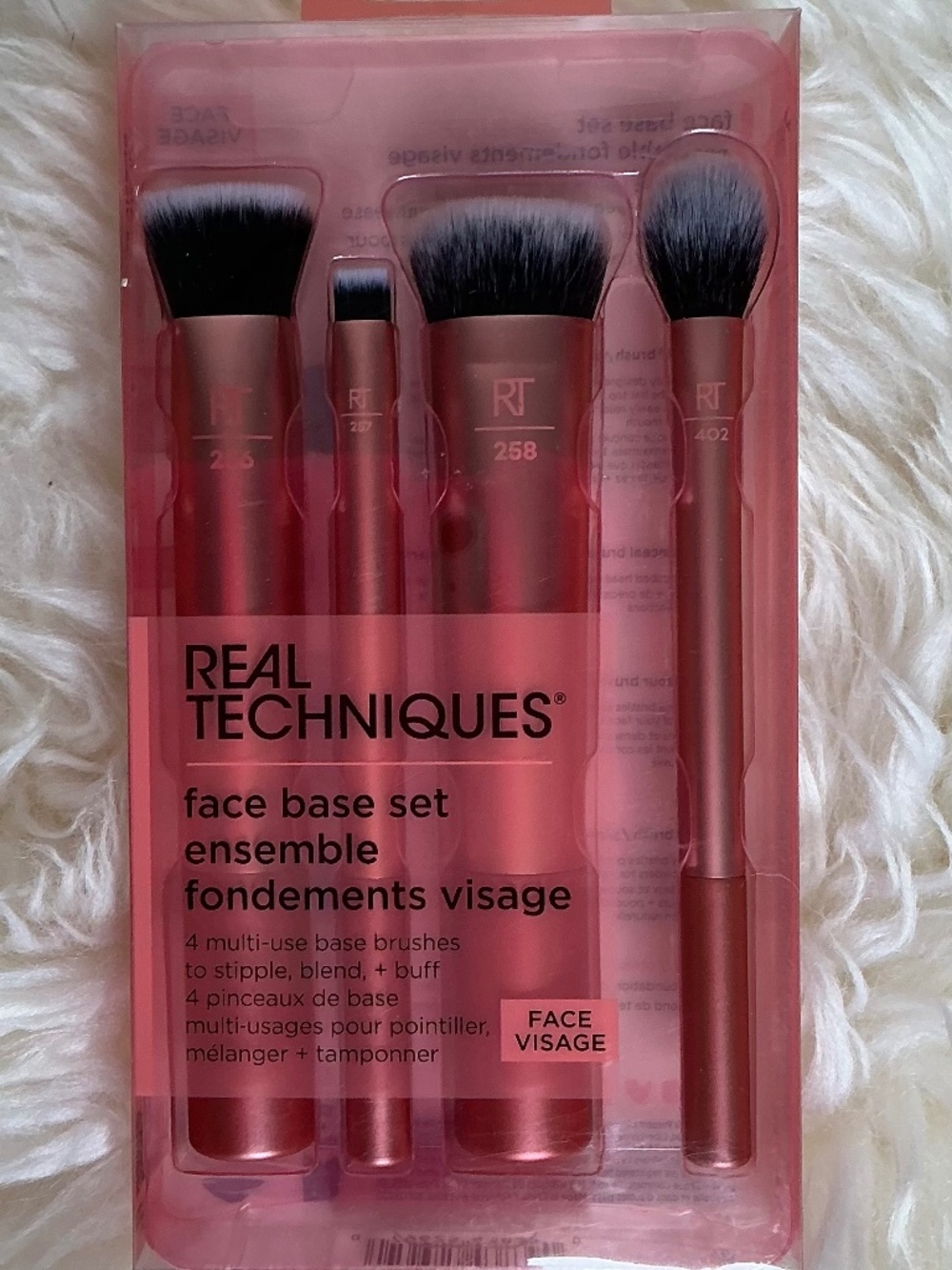 Real Techniques Face Base Set – 4-Piece Makeup Brush Set – Brand New/Unused